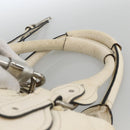Chloe Paddington Hand Bag Leather White Silver Auth BSZ323-14