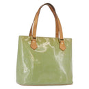 LOUIS VUITTON Monogram Vernis Houston Hand Bag Baby Blue M91005 LV Auth BSZ324-1