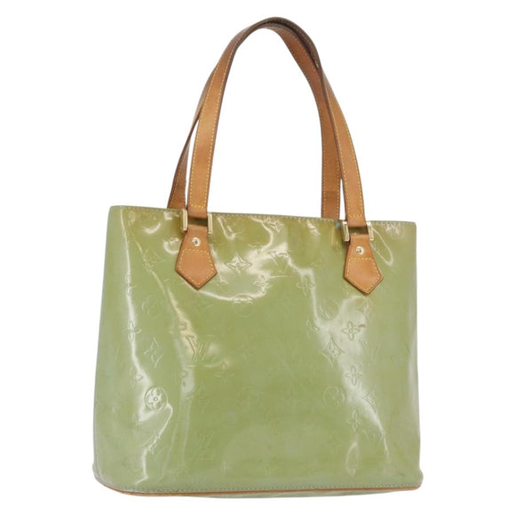 LOUIS VUITTON Monogram Vernis Houston Hand Bag Baby Blue M91005 LV Auth BSZ324
