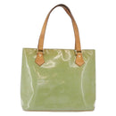 LOUIS VUITTON Monogram Vernis Houston Hand Bag Baby Blue M91005 LV Auth BSZ324-13