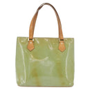 LOUIS VUITTON Monogram Vernis Houston Hand Bag Baby Blue M91005 LV Auth BSZ324-2