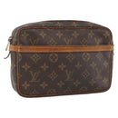 LOUIS VUITTON Monogram Compiegne 23 Clutch Bag M51847 LV Auth BSZ326-1