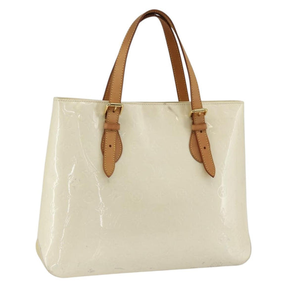 LOUIS VUITTON Monogram Vernis Brentwood Schoudertas Perle M91512 LV Auth BSZ329