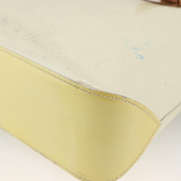 LOUIS VUITTON Monogram Vernis Brentwood Schoudertas Perle M91512 LV Auth BSZ329