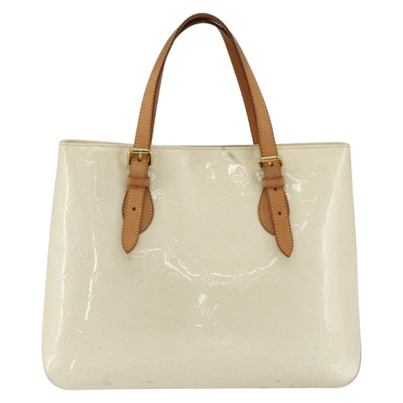 LOUIS VUITTON Monogram Vernis Brentwood Schoudertas Perle M91512 LV Auth BSZ329