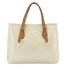 LOUIS VUITTON Monogram Vernis Brentwood Schoudertas Perle M91512 LV Auth BSZ329-2
