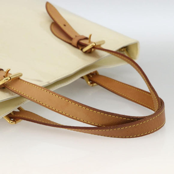 LOUIS VUITTON Monogram Vernis Brentwood Schoudertas Perle M91512 LV Auth BSZ329