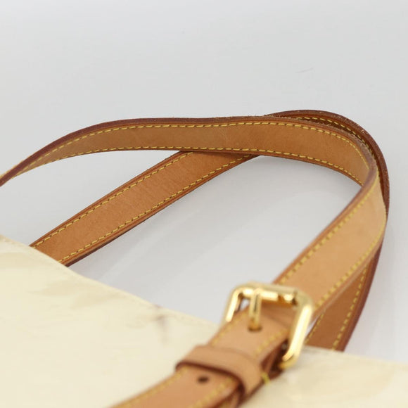 LOUIS VUITTON Monogram Vernis Brentwood Schoudertas Perle M91512 LV Auth BSZ329