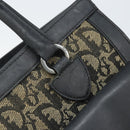 Christian Dior Trotter Canvas Hand Bag Black Silver Auth BSZ335-17