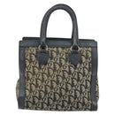 Christian Dior Trotter Canvas Hand Bag Black Silver Auth BSZ335-2