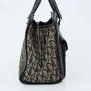 Christian Dior Trotter Canvas Hand Bag Black Silver Auth BSZ335-4