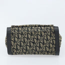 Christian Dior Trotter Canvas Hand Bag Black Silver Auth BSZ335-5