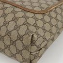 GUCCI GG Supreme Web Sherry Line Tote Bag PVC Beige Gold 39 02 003 Auth BSZ336-10