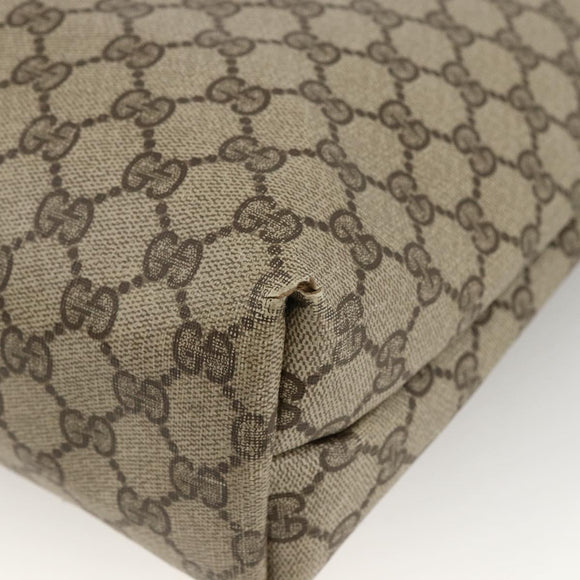 GUCCI GG Supreme Web Sherry Line Tote Bag PVC Beige Gold 39 02 003 Auth BSZ336