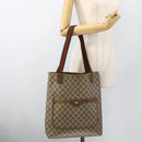 GUCCI GG Supreme Web Sherry Line Tote Bag PVC Beige Gold 39 02 003 Auth BSZ336-21