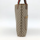 GUCCI GG Supreme Web Sherry Line Tote Bag PVC Beige Gold 39 02 003 Auth BSZ336-4