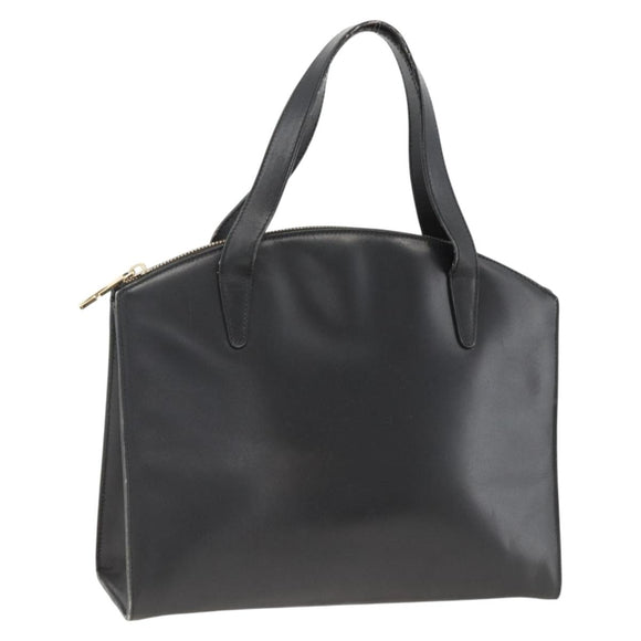 GUCCI Tote Bag Leer Goud Zwart 000 2058 0569 0 Auth BSZ341
