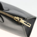 GUCCI Tote Bag Leer Goud Zwart 000 2058 0569 0 Auth BSZ341-14
