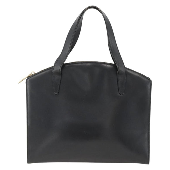 GUCCI Tote Bag Leer Goud Zwart 000 2058 0569 0 Auth BSZ341
