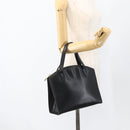 GUCCI Tote Bag Leer Goud Zwart 000 2058 0569 0 Auth BSZ341-22