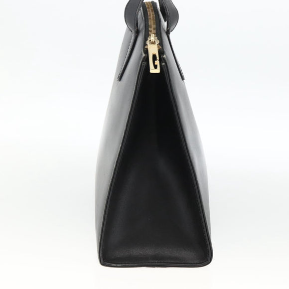 GUCCI Tote Bag Leer Goud Zwart 000 2058 0569 0 Auth BSZ341