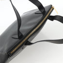GUCCI Tote Bag Leer Goud Zwart 000 2058 0569 0 Auth BSZ341-6