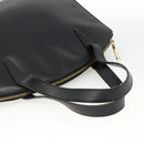 GUCCI Tote Bag Leer Goud Zwart 000 2058 0569 0 Auth BSZ341-7