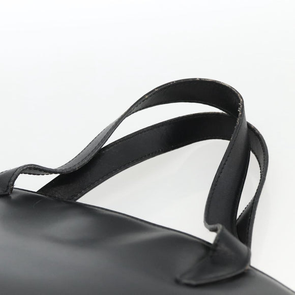 GUCCI Tote Bag Leer Goud Zwart 000 2058 0569 0 Auth BSZ341