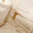 PRADA Canapa MM Hand Bag Denim White Gold Auth BSZ344-22