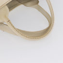 PRADA Canapa MM Hand Bag Denim White Gold Auth BSZ344-7