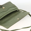 BOTTEGA VENETA INTRECCIATO Shoulder Bag Leather Khaki Gold Auth BSZ346-18