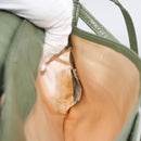 BOTTEGA VENETA INTRECCIATO Shoulder Bag Leather Khaki Gold Auth BSZ346-12