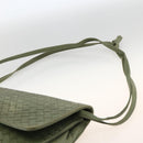 BOTTEGA VENETA INTRECCIATO Shoulder Bag Leather Khaki Gold Auth BSZ346-8