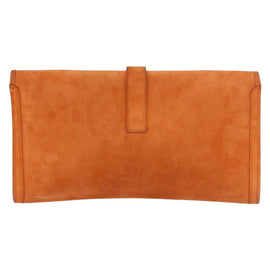 HERMES Jije Elan 29 Clutch Bag Suede Orange Auth BSZ347SAV - 0