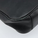 GUCCI Bamboo Hand Bag Leather 2way Black Gold 001 1638 Auth BSZ349-9