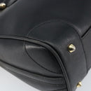 GUCCI Hand Bag Leather Black Gold Auth BSZ350-11