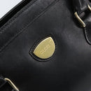 GUCCI Hand Bag Leather Black Gold Auth BSZ350-14