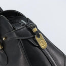 GUCCI Hand Bag Leather Black Gold Auth BSZ350-15