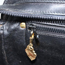 GUCCI Hand Bag Leather Black Gold Auth BSZ350-20