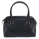 GUCCI Hand Bag Leather Black Gold Auth BSZ350-3