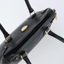 GUCCI Hand Bag Leather Black Gold Auth BSZ350-6