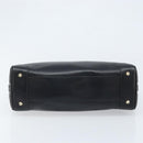 GUCCI Hand Bag Leather Black Gold Auth BSZ350-9