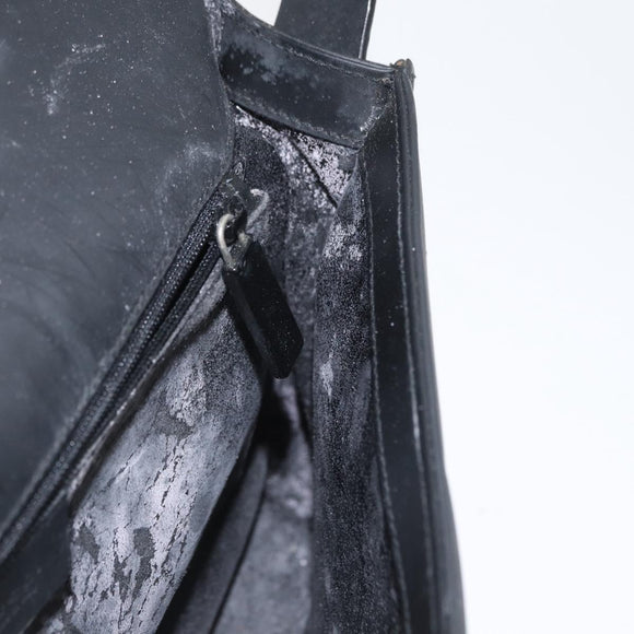 GUCCI Shoulder Bag Leather Black Silver 001 3064 Auth BSZ351