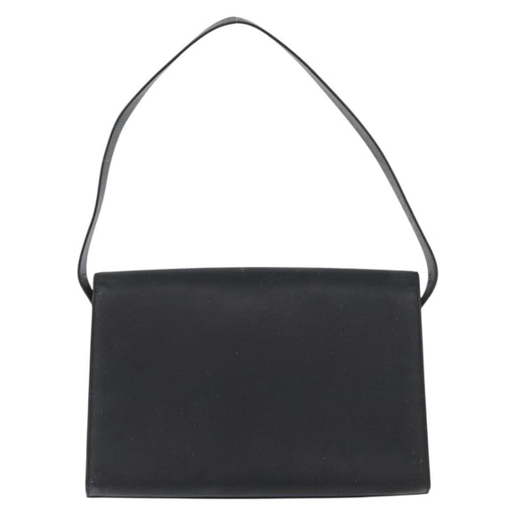 GUCCI Shoulder Bag Leather Black Silver 001 3064 Auth BSZ351