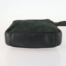 GUCCI Bamboo Shoulder Bag Suede 2way Green Gold 001 3754 Auth BSZ354-11