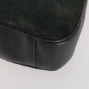 GUCCI Bamboo Shoulder Bag Suede 2way Green Gold 001 3754 Auth BSZ354-12