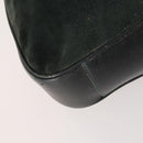 GUCCI Bamboo Shoulder Bag Suede 2way Green Gold 001 3754 Auth BSZ354-13