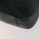 GUCCI Bamboo Shoulder Bag Suede 2way Green Gold 001 3754 Auth BSZ354-14