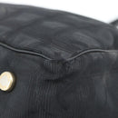 CHANEL New Travel Line Tote Bag Nylon Black Gold CC Auth BSZ356-10