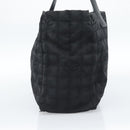 CHANEL New Travel Line Tote Bag Nylon Black Gold CC Auth BSZ356-3